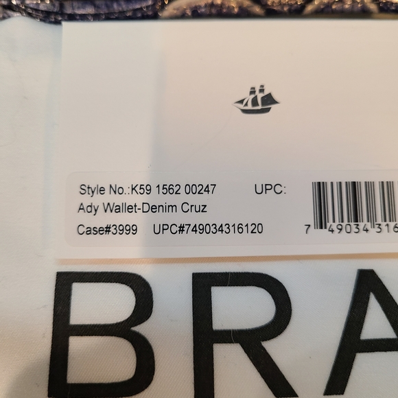 Brahmin Large Duxbury & Ady Wallet Denim Cruz NWT - Picture 3 of 16